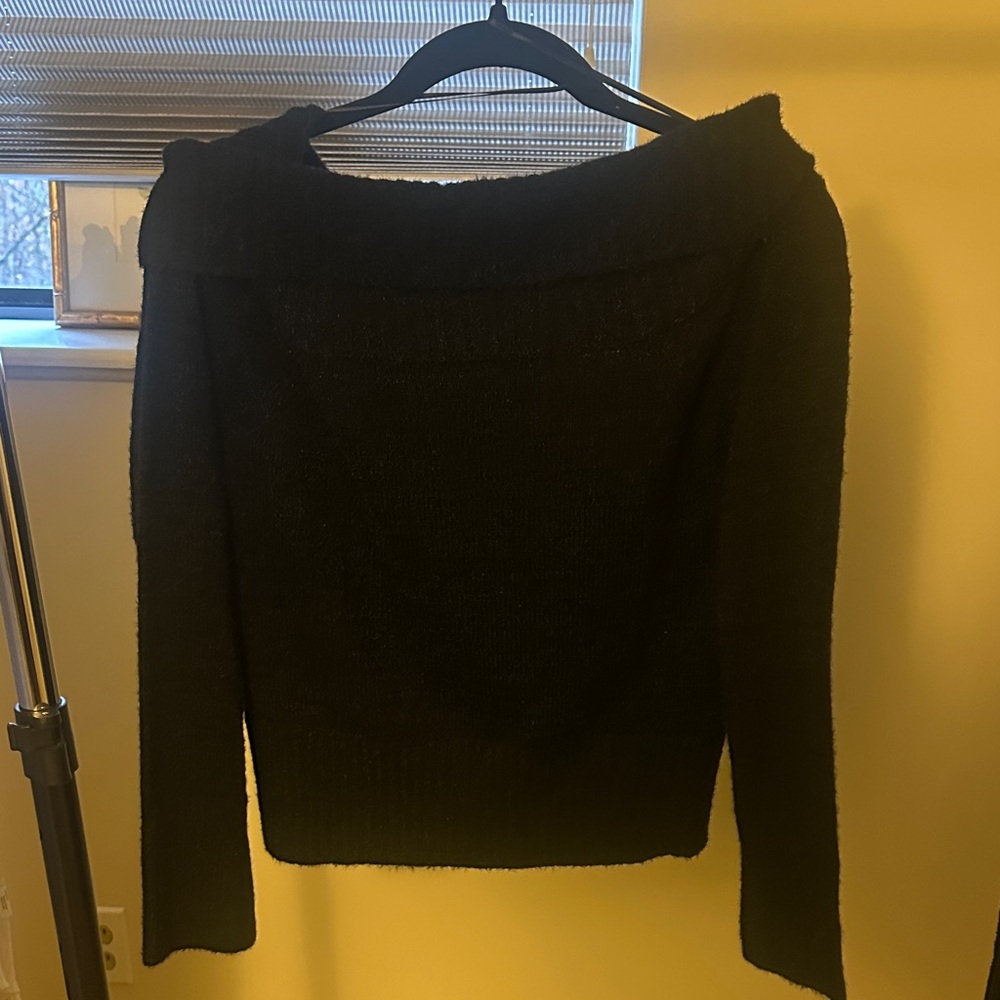 Fashion Nova Chic Black Off-Shoulder Sweater